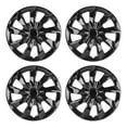 thumbnail image 1 of 15" Set of 4 Universal Wheel Covers & Hub Caps ABS&PC Lacquer Black,Fit R15 Tire & Steel Rim, 1 of 9