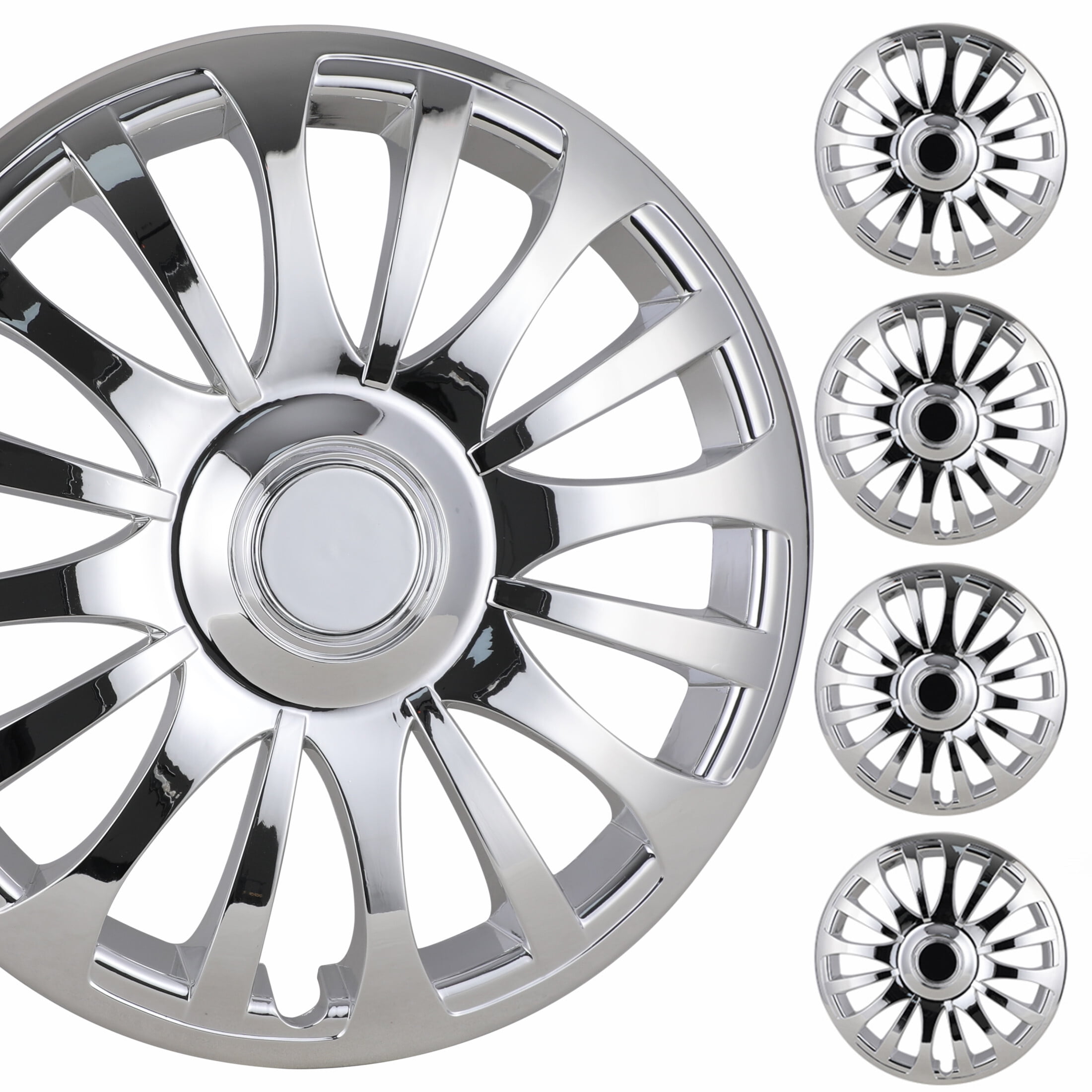 15" Set Of 4 Wheel Covers Snap On Hubcaps Full Hub Caps fit R15 Tire