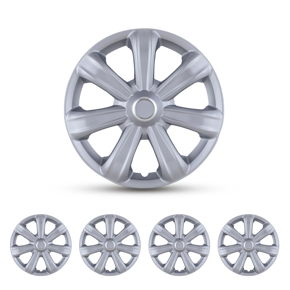 15" Set Of 4 Wheel Covers Snap On Hubcaps Full Hub Caps fit R15 Tire
