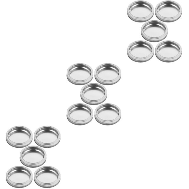 15 Sets Canning Jar Lid and Ring Round Jar Ring Bands Set Split Type