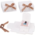 thumbnail image 1 of 15 Sets Small Gift Box with Kraft Gift Boxes with Ribbon Square Gift Treat Boxes Candy Boxes for Wedding Bridal Shower Birthday Party Decorations White 4.53×4.53×1.97 inch, 1 of 9