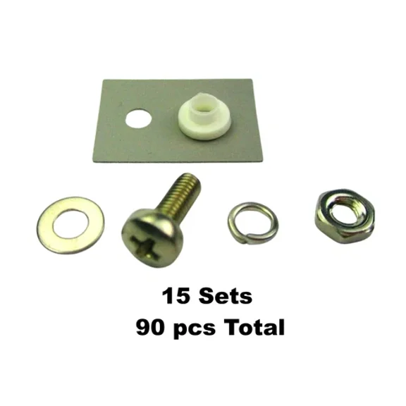 15 Sets To-220 Insulator/Mounting Kits Stainless M3 X 8Mm Screws (Total Qty 90)
