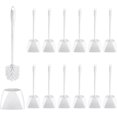 thumbnail image 1 of 15 Sets Toilet Holder and Brush Set 16.14 Inch Toilet Bowl Cleaner Brush with  Bathroom Scrub Plastic  with Long Handle for Bathroom Cleaning, Easy to Assemble (White), 1 of 6