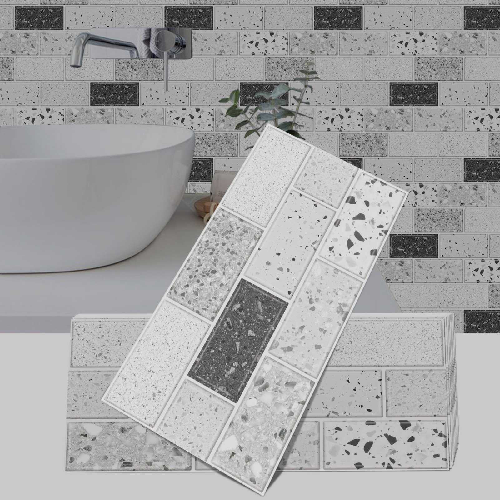15 Sheet Peel and Stick Backsplash Tiles, 11.8 x 6 Inch Vintage Self Adhesive Tile Sticker Vinyl Decals Wallpaper for Backsplash Kitchen, Bathroom