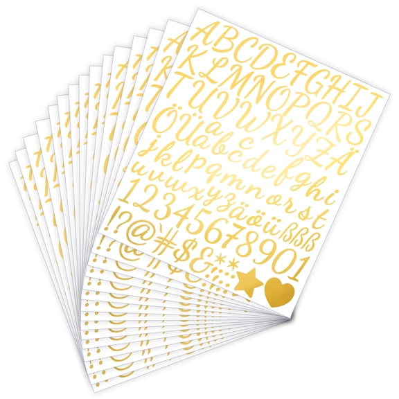 15 Sheet Small Vinyl Letter & Number Stickers (0.5-1 Inch) - Self-Adhesive, Durable for Indoor & Outdoor Use, Perfect for Scrapbooking, Mailbox, Home, Office, Signs, Window, Door & DIY Crafts