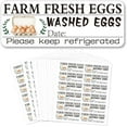 thumbnail image 1 of 15 Sheets 180 Pcs Farm Fresh Unwashed Egg Carton Labels Self Adhesive Egg Packaging Stickers Colorful Egg Carton Stickers Farm Fresh Eggs Stickers for Chicken Egg Carton Labels, 1 of 8