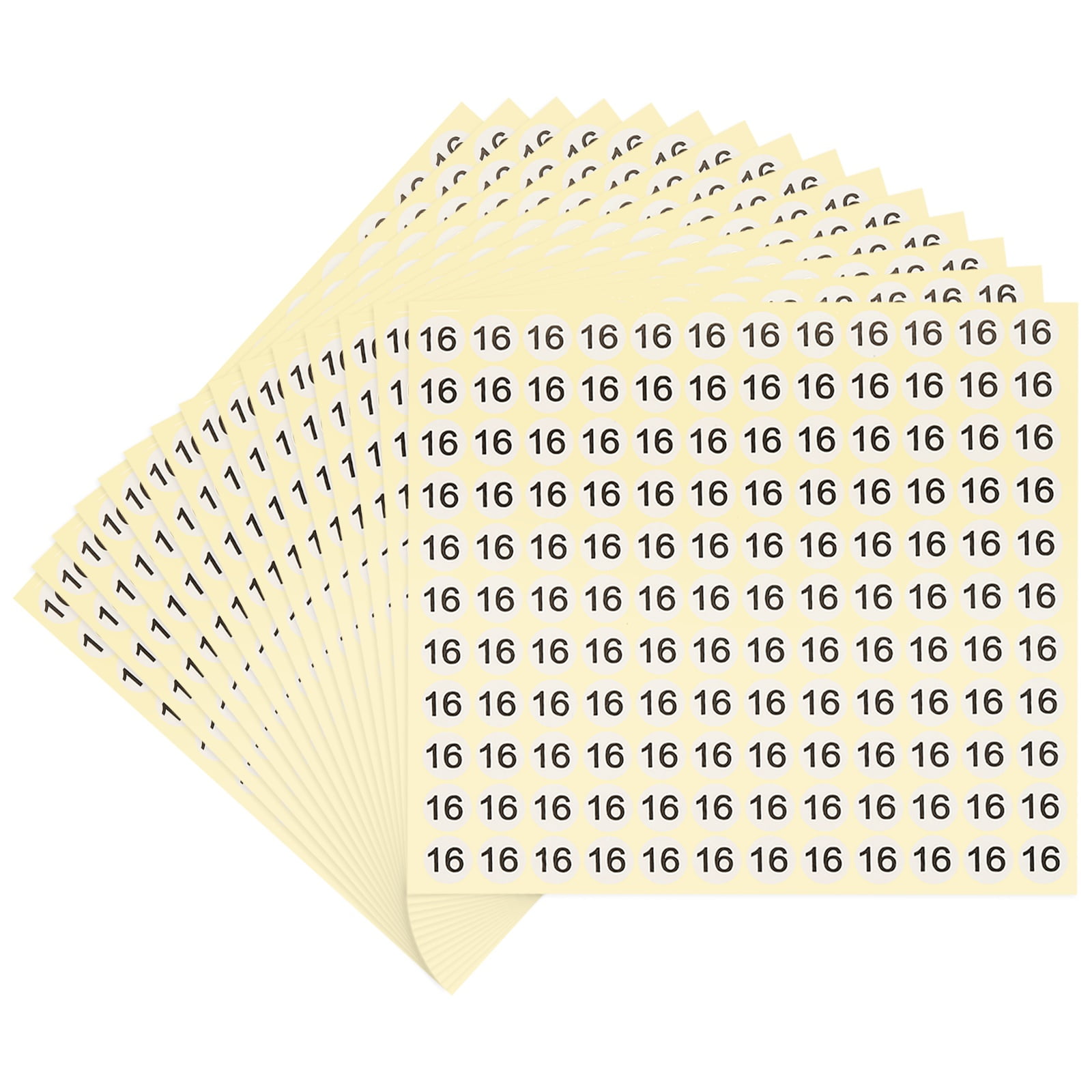 Number Stickers Number Round Sticker Self-Adhesive Small Label for ...