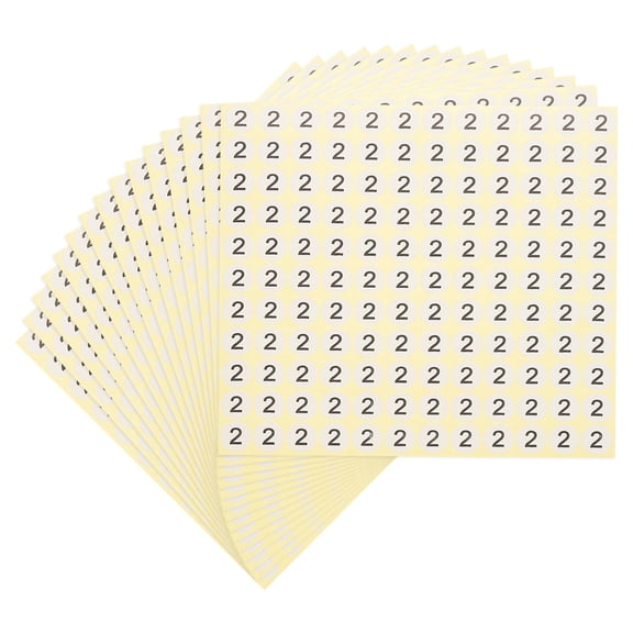 Number Stickers Number Round Sticker Self-Adhesive Small Label for Inventory Organizing Storage Number 2