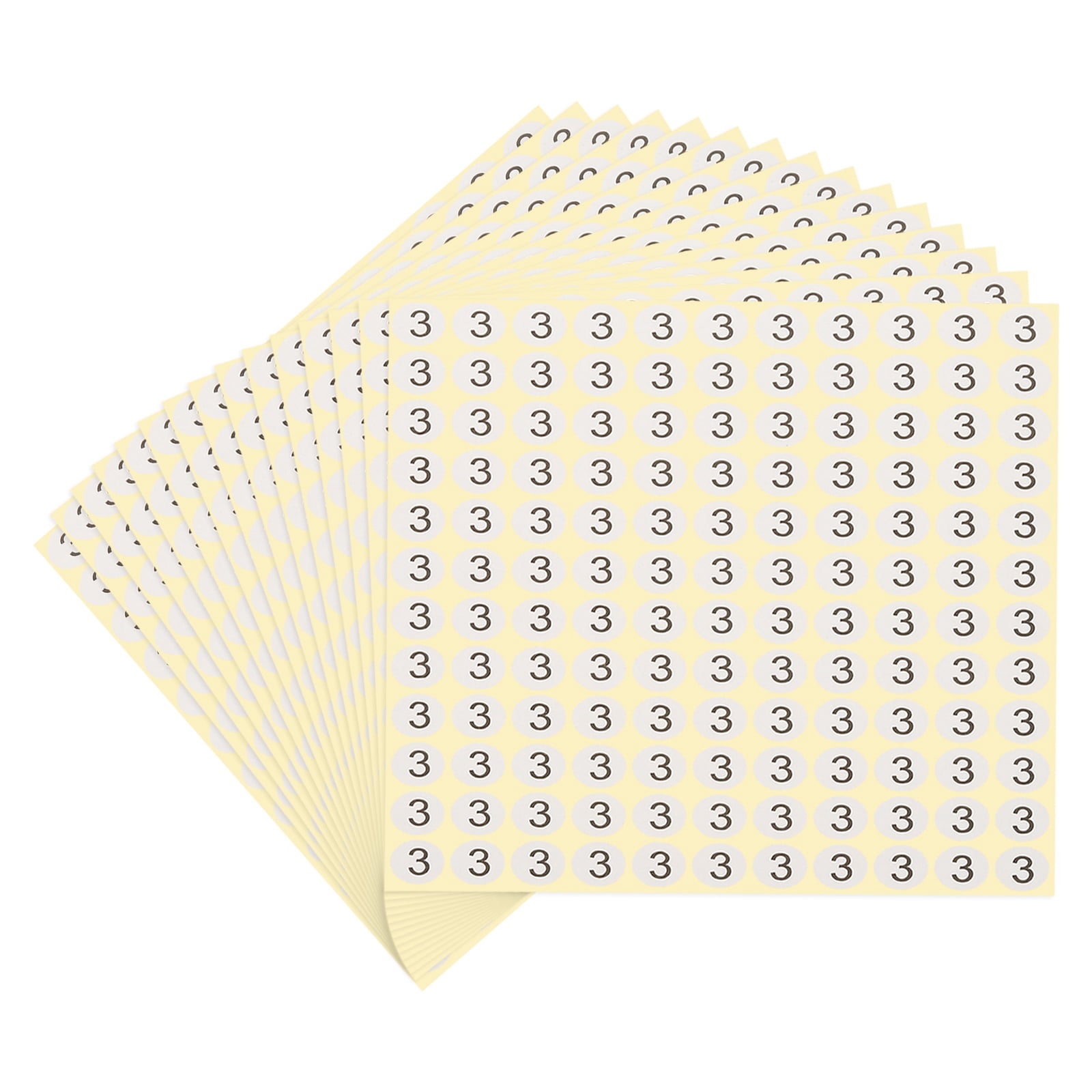 Number Rount Sticker Number Stickers Number Round Sticker Self-Adhesive Small Label for ...