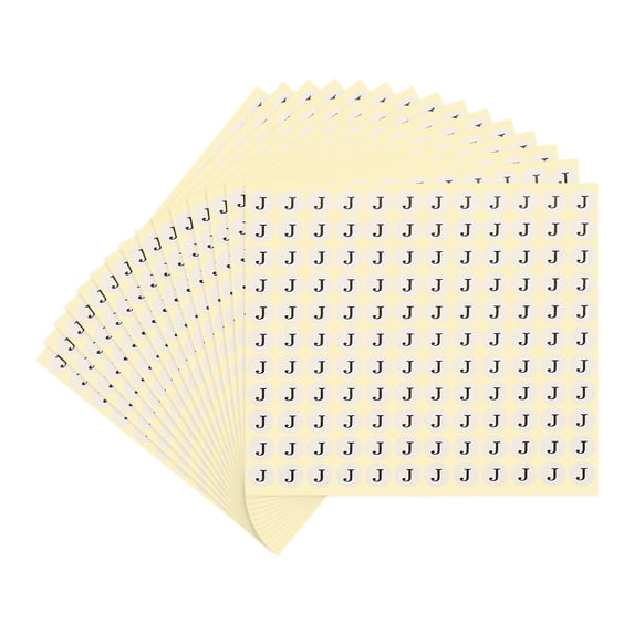 Uxcell Alphabet Stickers Letter Small Round Sticker Self-Adhesive Paper Label for Inventory Organizing Storage Handmade Letter J