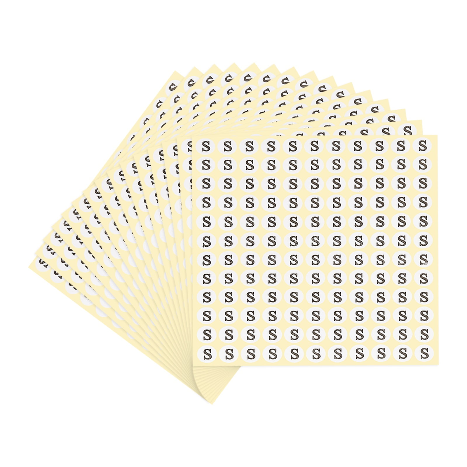 Uxcell Alphabet Stickers Letter Small Round Sticker Self-Adhesive Paper ...