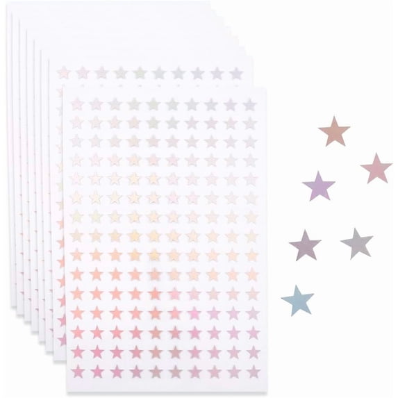Small Mini Stickers 15 Sheets 2250Pcs Small Star Stickers PET Colorful Self Adhesive Mini ...