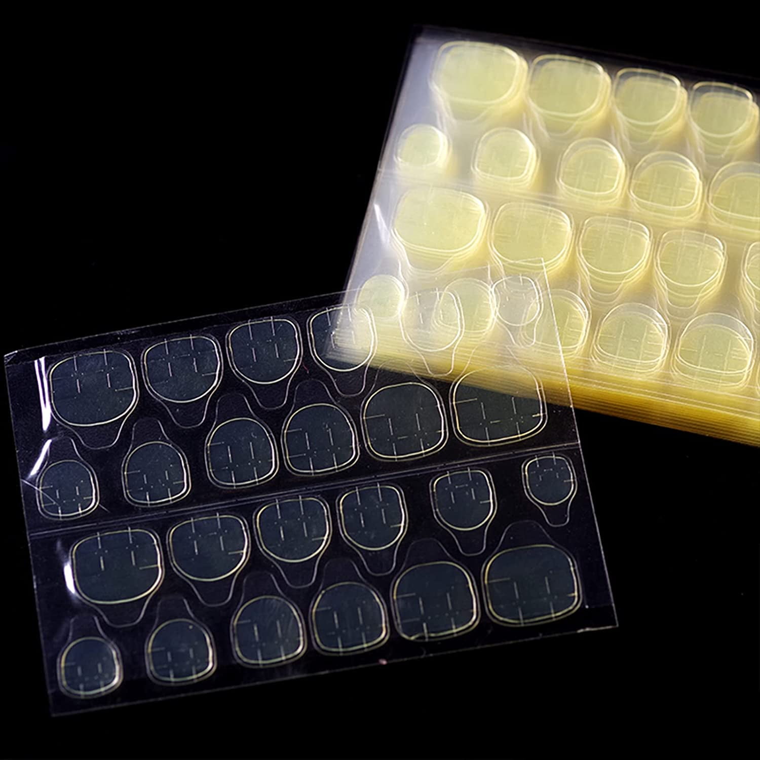 15 Sheets (360 Pcs) Thin Breathable Jelly Double Sided Adhesive