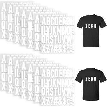 15 Sheets 690Pcs Iron on Letters 2 Inch Vinyl Iron on Letters for Clothing Heat Transfer Letters with A-Z PU Alphabets Stickers Heat Press Letters for T-shirts Hats Printing DIY Crafts (White)