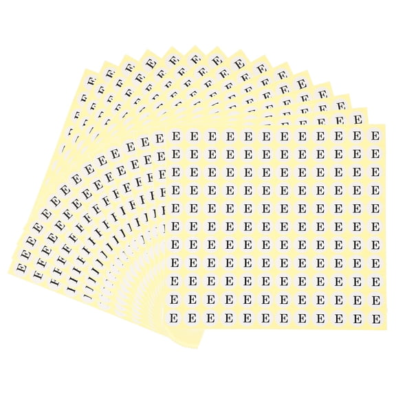 15 Sheets Alphabet Stickers, Small Round Letter E Paper Stickers, Self-Adhesive Peel and Stick Letter Labels for Scrapbooking Crafts, Inventory Organization Storage
