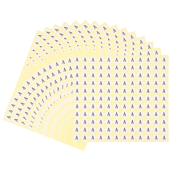 15 Sheets Alphabet Stickers, Small Round Letter A Paper Stickers, Self-Adhesive Peel and Stick Letter Labels for Scrapbooking Crafts, Inventory Organization Storage