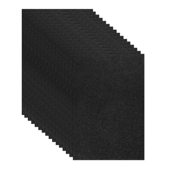 15 Sheets Black Shiny Foam Sheets, 8 Inch x 12 Inch Sparkle EVA Foam Handicraft Sheets EVA Paper for Art Crafts Projects, Scrapbook Gift DIY Card Party Decoration