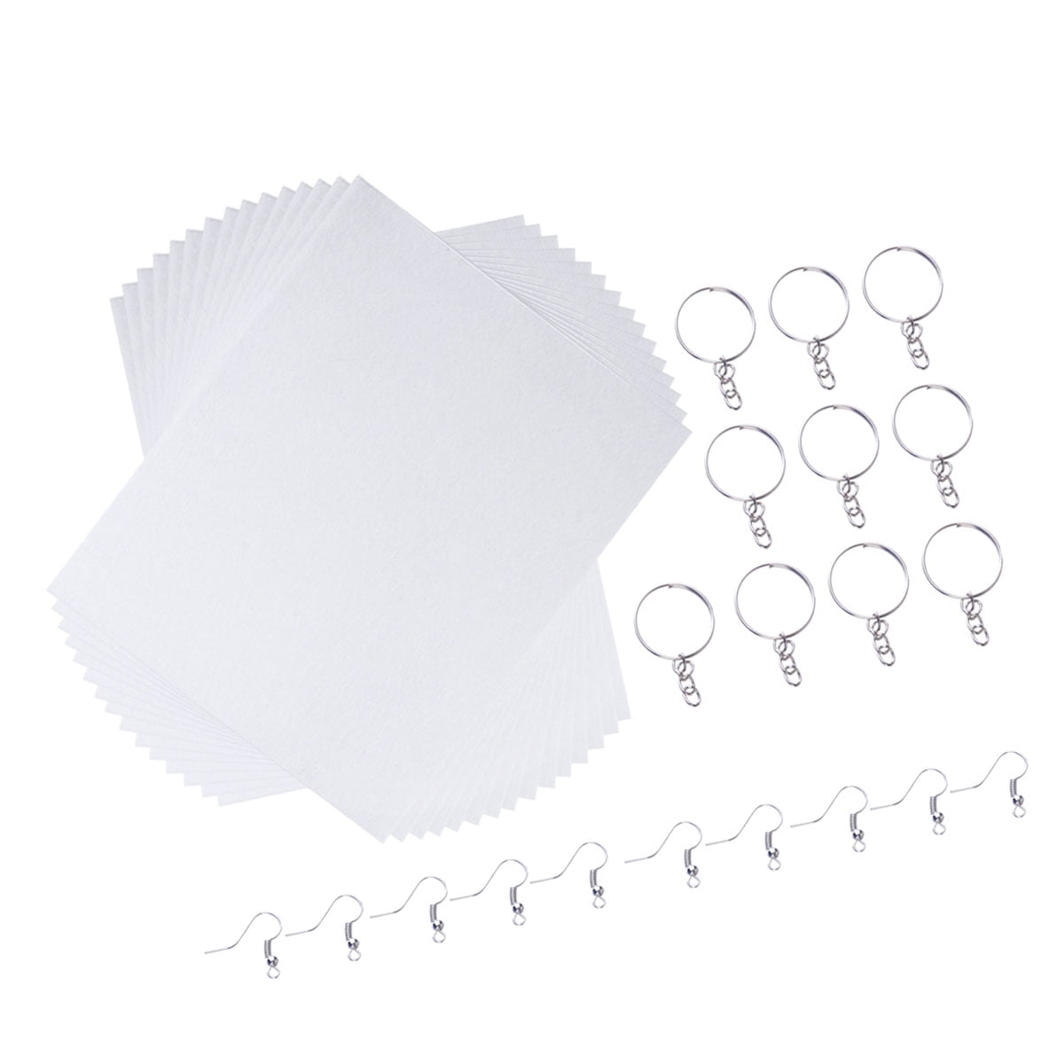 15 Sheets DIY Ear Hook Materials Translucent Heat-shrinkable Film ...