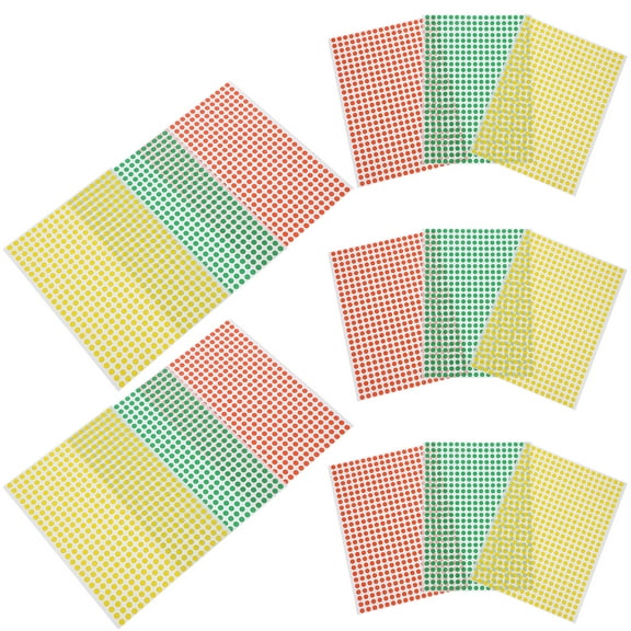 15 Sheets Label Sticker Color Classify Stickers Circle Labels Dot Code Dots for Laptop