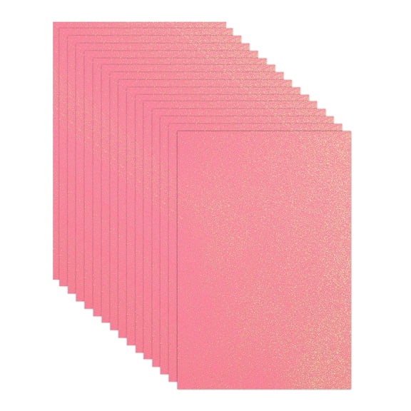 15 Sheets Pure Red Shiny Foam Sheets, 8 Inch x 12 Inch Sparkle EVA Foam Handicraft Sheets EVA Paper for Art Crafts Projects, Scrapbook Gift DIY Card Party Decoration