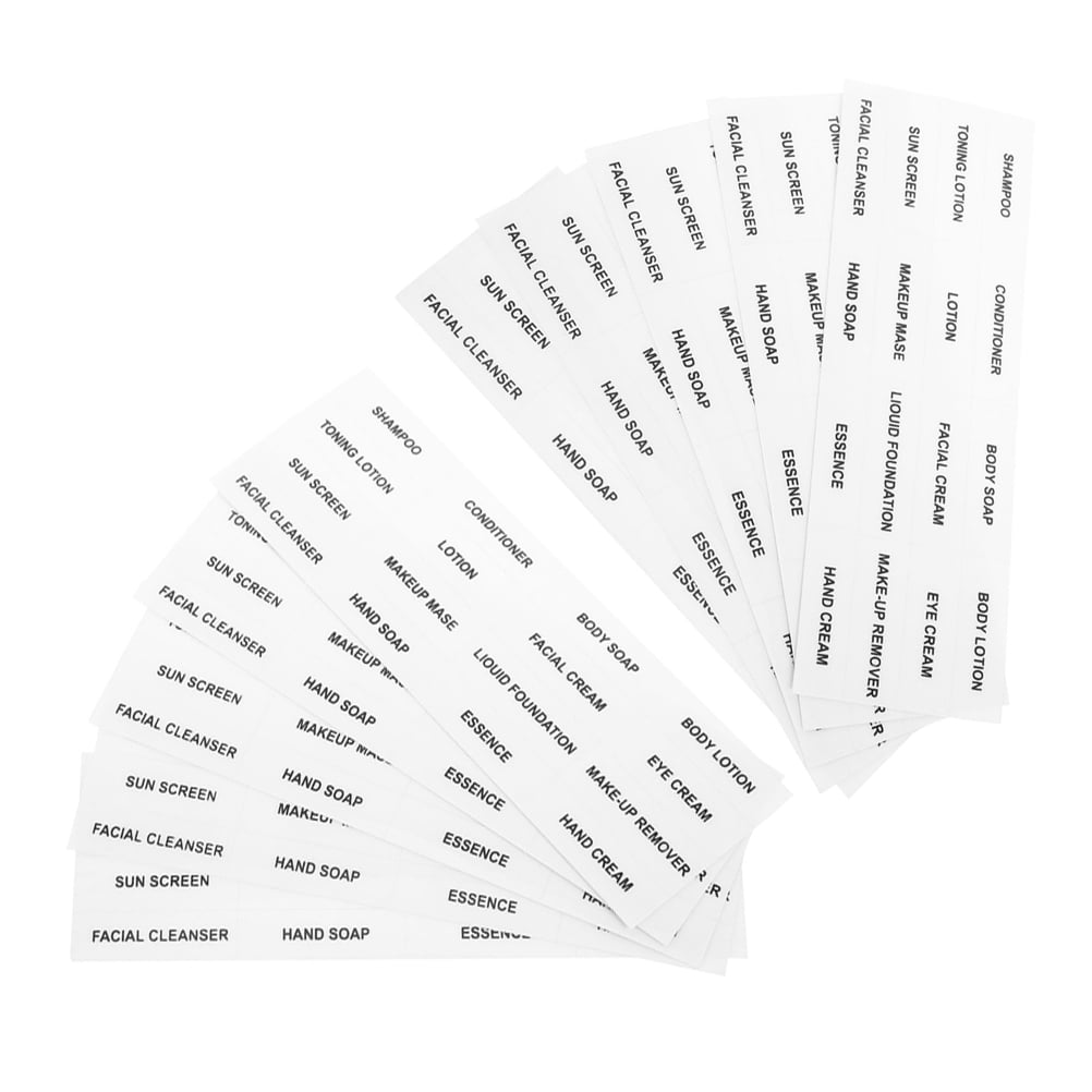 15 Sheets Travel Bottles with Label Labels for Size Classification ...