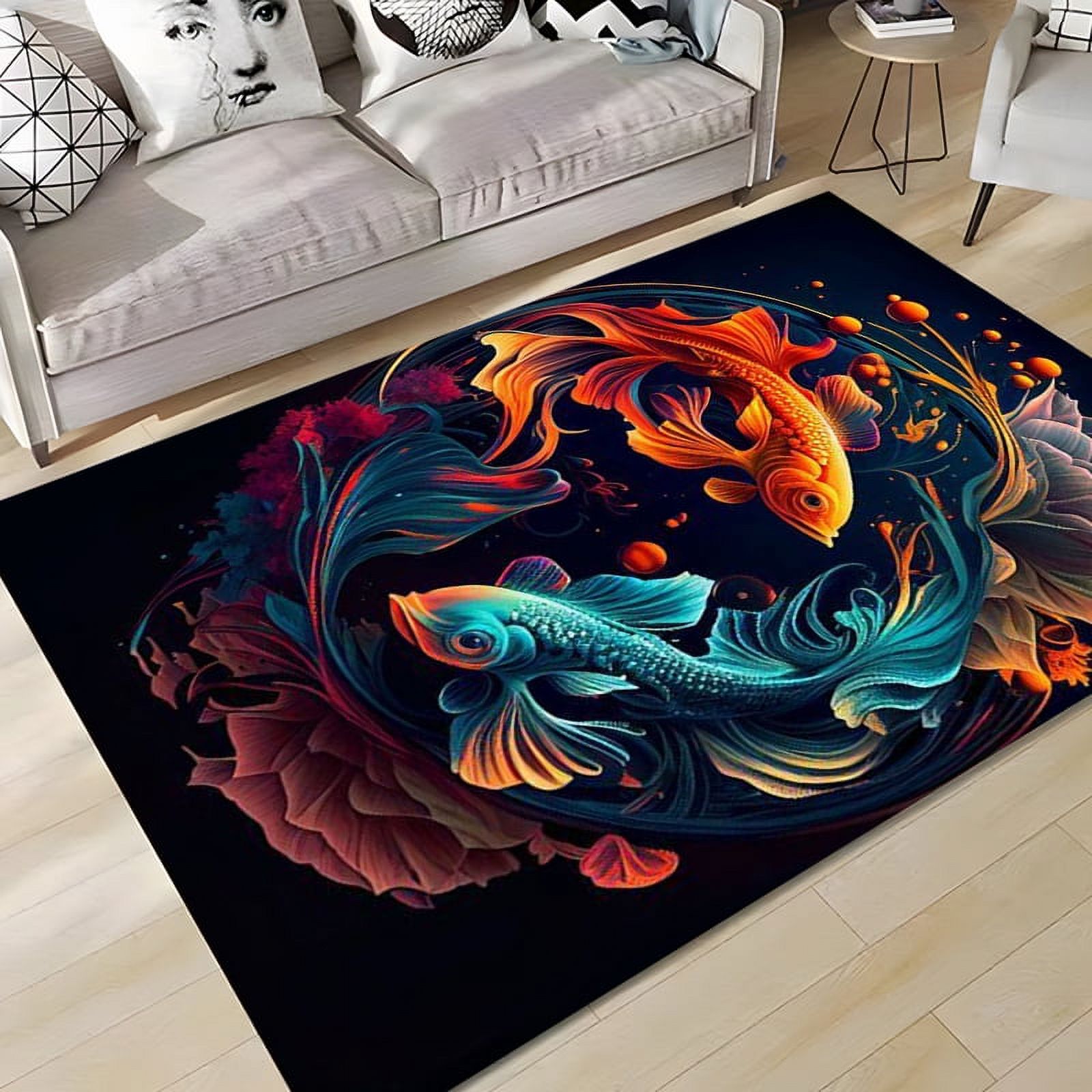 15 Size Tai Chi Bagua Yin Yang Pattern Rug Carpet for Living Room ...