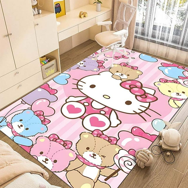 15 Sizes Sanrio Holle Kitty Printing Carpet for Living Room Bedroom ...