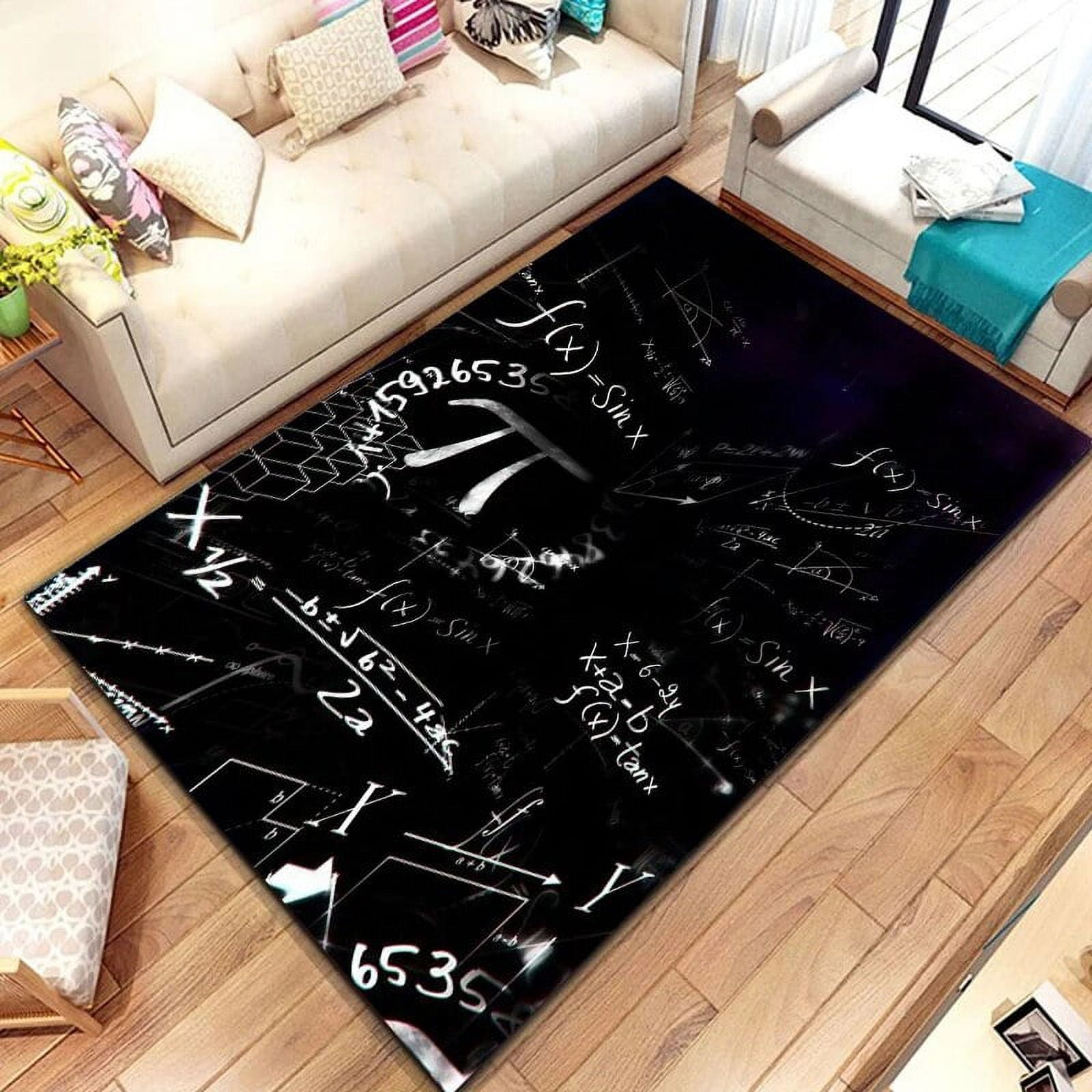 15 Sizes Scientific formulas Pattern Rug for Bedroom Living Room Anime