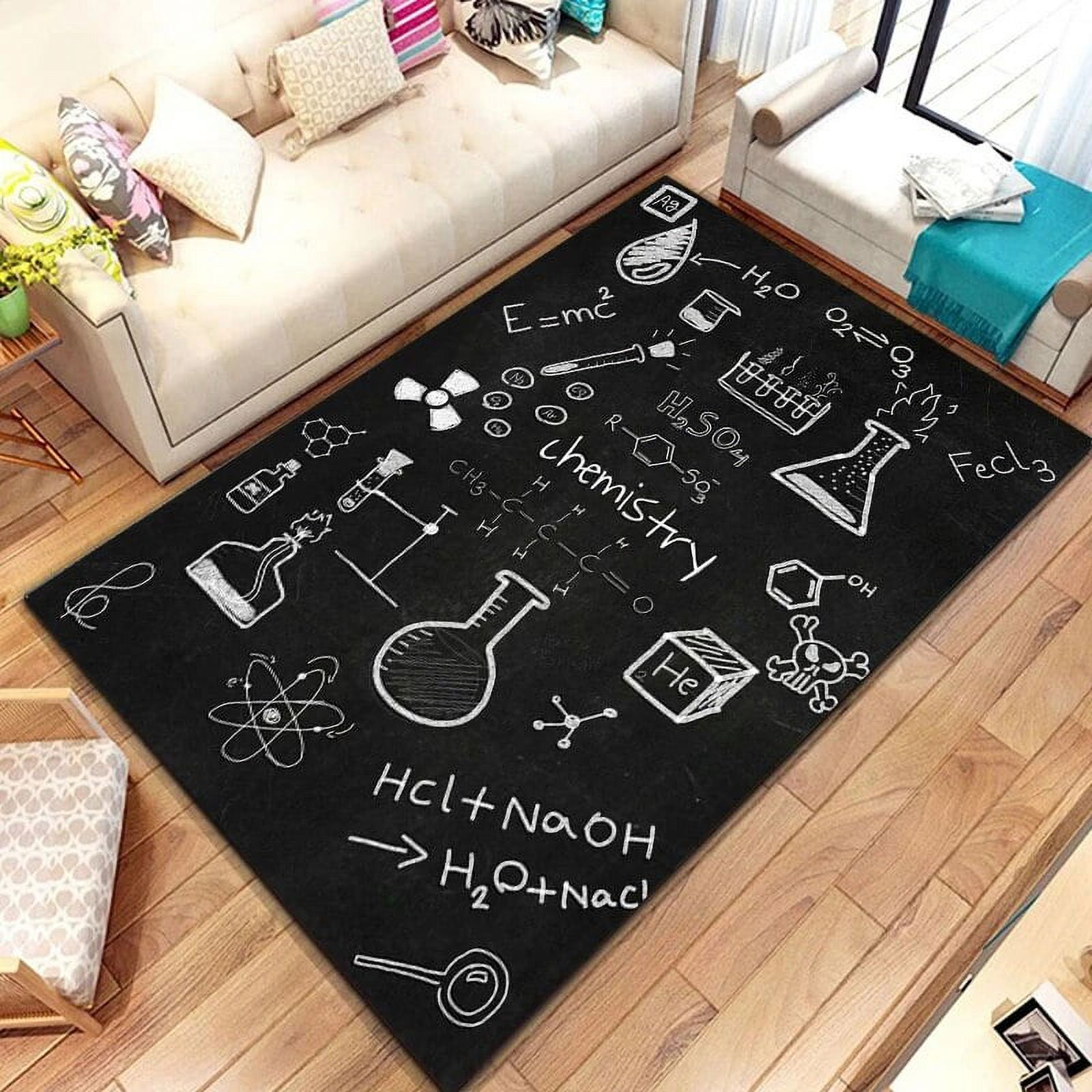 A Science Lab Rug 15 Sizes Scientific formulas Pattern Rug for Bedroom Living Room Anime ...