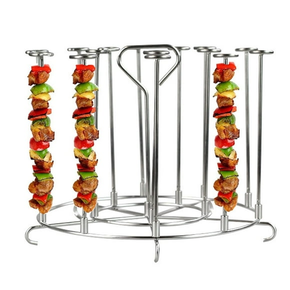 15 Skewers Stainless Steel Vertical Grill Skewers for Air Fryer,With Round Hanging And Vertical Skewers
