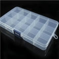 15 Slots Adjustable Fishing Lure Hook Tackle Box Storage Case Organizer