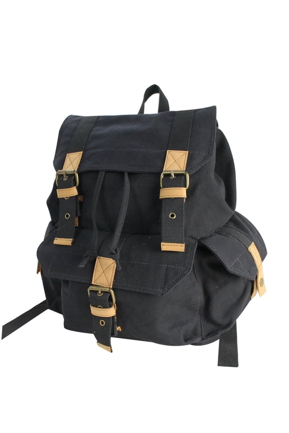 15 Sport Canvas Backpack Rucksack C03.BLK