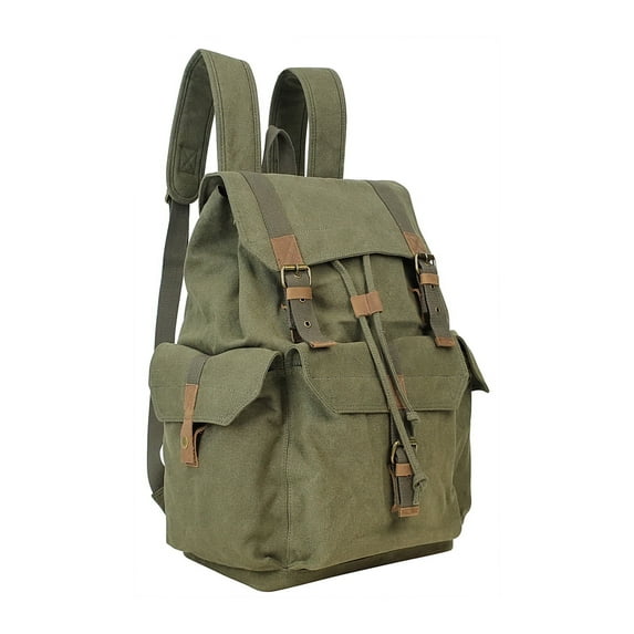 15 Sport Canvas Backpack Rucksack C03.GRN