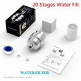 thumbnail image 1 of 15-Stage Shower Filter For Hard Water, High Output Shower Head Filter Removes Chlorine, Fluoride, Heavy Metals, Softens Water, Improves Skin & Hair Health, Universal Fit, 1 of 5