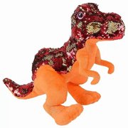 15 T-Rex Dinosaur - Reversible Sequins - Orange, Red, Gold