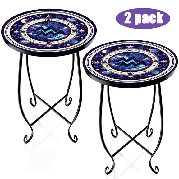 15'' Tall Plant Stand for Flower Pot Set of 1, Round Metal Plant Stand Indoor, Decorative Black Flower Pot Stand Plant Table