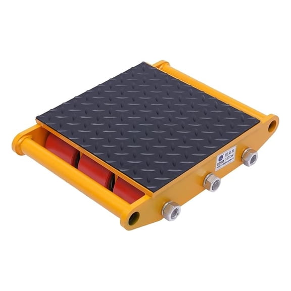 15 Ton Heavy Duty Machine Dolly Skate,Industrial Machinery Mover with Non-Slip Belt, 33,000 lbs Capacity Trolley for Effortless Equipment Relocation Yellow