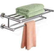 15 Towel Bar Wall Mounted, Stainless Steel Double Towel Rack, Bathroom Towel Holder Organizer for Bathroom, Kitchen