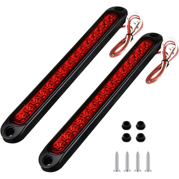 15 Trailer Tail Light, Bar Stop Turn Tail Lights Assembly Strip Red Light for Marine Golf Cart Offroad RV UTV ATV