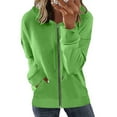 thumbnail image 1 of under $15 Turilly Women Coats Winter Jacket Fashion Woman Long Sleeve Zipper Open Front Loose Outerwear Printing Blouse Coat Tops Pockets Hooded Blouse, 1 of 5
