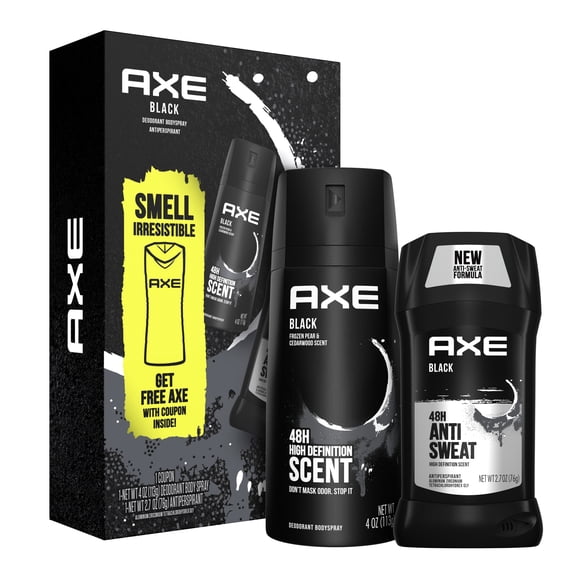 ($15 VALUE) AXE Black Gift Box for Men Antiperspirant Deodorant Stick, 2 Count