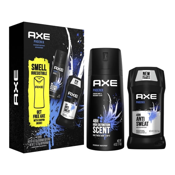 ($15 VALUE) AXE Phoenix Gift Box for Men Antiperspirant Deodorant Stick, 2 count