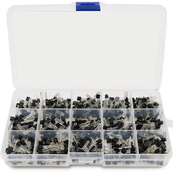 15 Value Transistor Assorted Set 675 Pieces Fast Speed Switching NPN For Amplifiers And Circuits