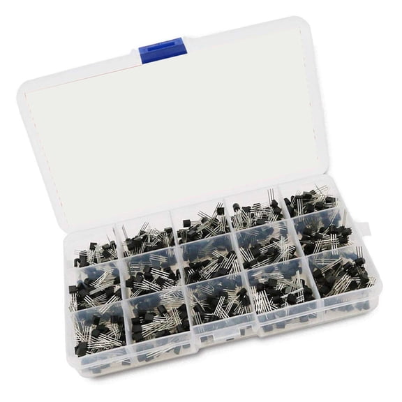 15 Values Power Transistor Variety Pack 675pcs/1Box High Current 2N222-S9018 NPN Components For Electronics Projects
