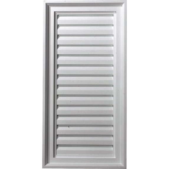 15"W x 16"H Rectangle Urethane Gable Vent Louver, Non-Functional