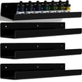 thumbnail image 1 of TABGIME 15" Wall Shelf Set of 4 Wall-Mounted Acrylic Floating Shelves, Black Nail Care Kit Holder, 1 of 6