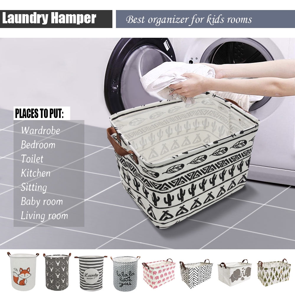 Foldable Laundry Baskets Dirty Clothes Storage Basket with Handle