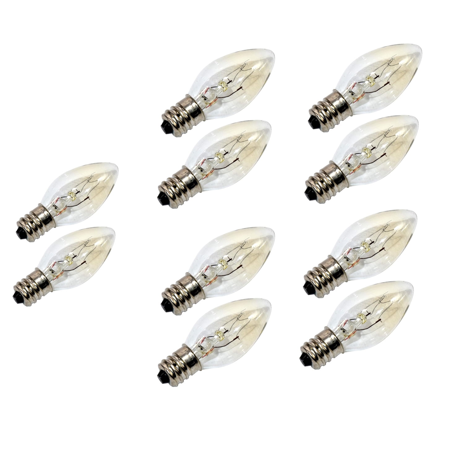 25-Pack Orange G40 Replacement Bulbs - E12 Candelabra Base, 5W, For Indoor/Outdoor String Lights