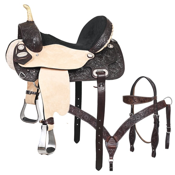 15 Western Horse Saddle American Leather Flex Trail Barrel Tack Hilason