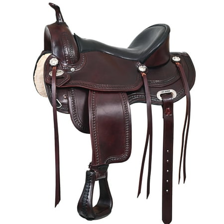 15" Western Horse Saddle American Leather Treeless Trail Pleasure Hilason